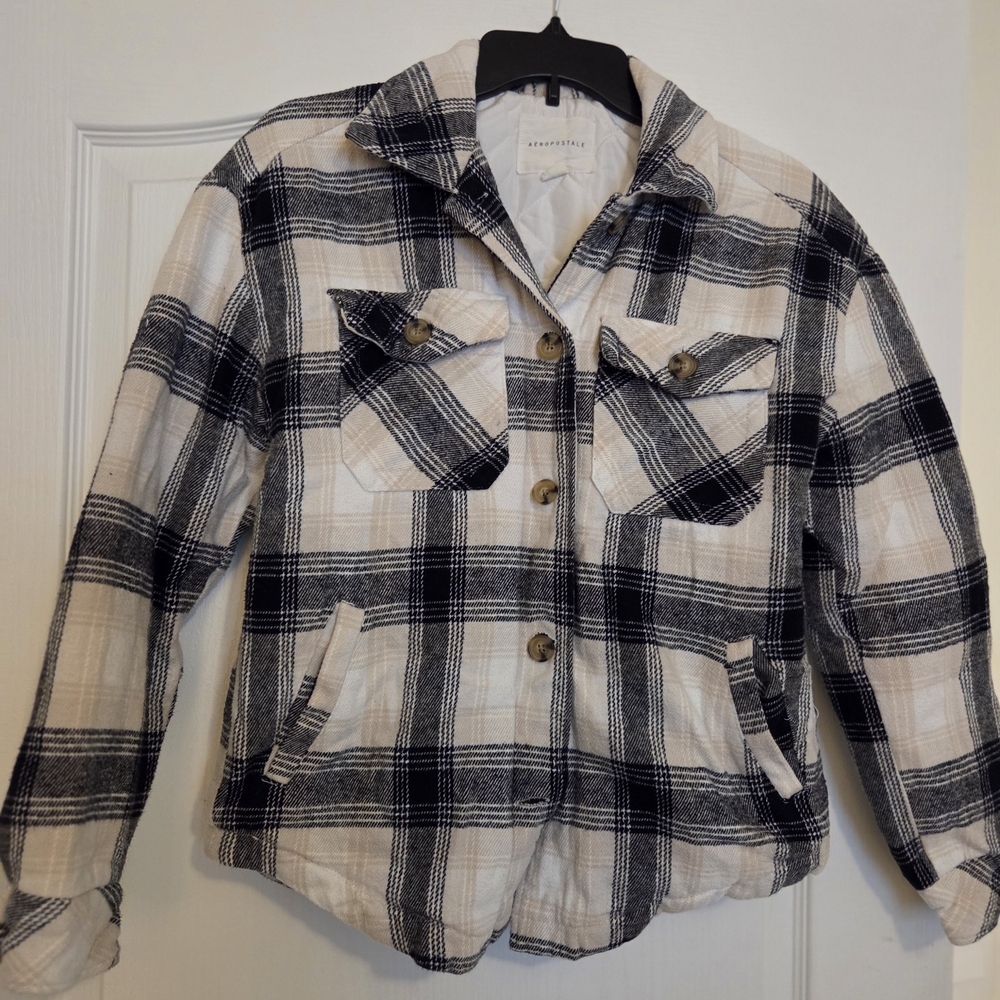 Aeropostale Quilted Cream Jacket